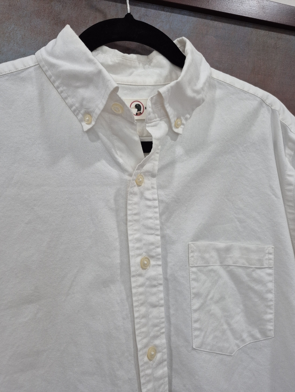 Duck Head Long Sleeve Oxford Shirt, Mens Large, White - Picture 6 of 9
